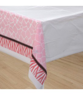 Baby Shower Safari Pink Tablecover