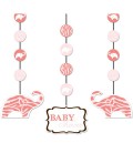 Baby Shower Safari Pink Danglers