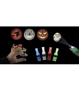 4 Luminous Halloween Projector Rings