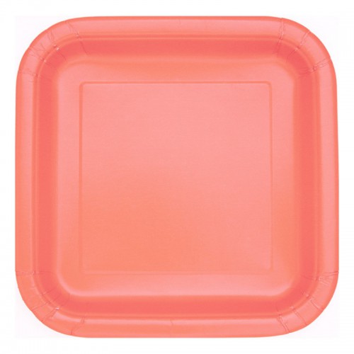 14 CORAL DINNER PLATES