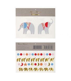 2 Elephants Temporary Tattoos