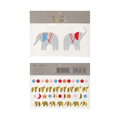 2 Elephants Temporary Tattoos