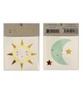 2 Sun & Moon Temporary Tattoos