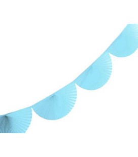 Light Blue Bunting Fan Garland