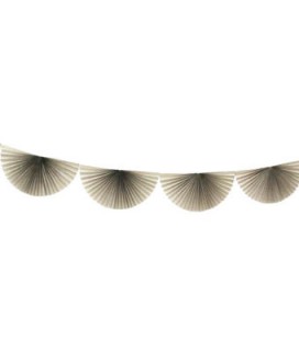 Grey Bunting Fan Garland