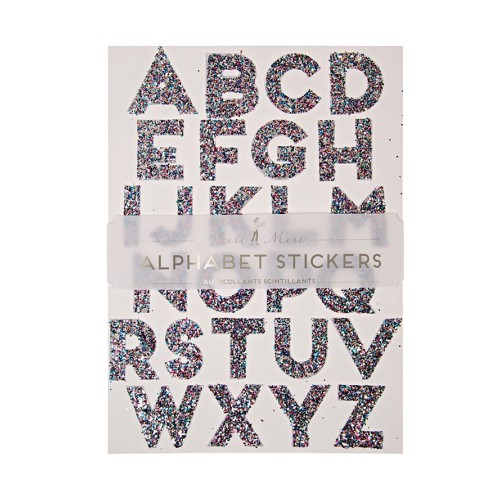 Autocollants multicolores pailletées