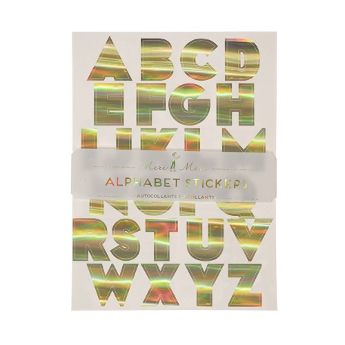 Goldfolie Alphabet Aufkleber