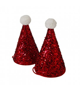 Mini Glitter Santa Hats