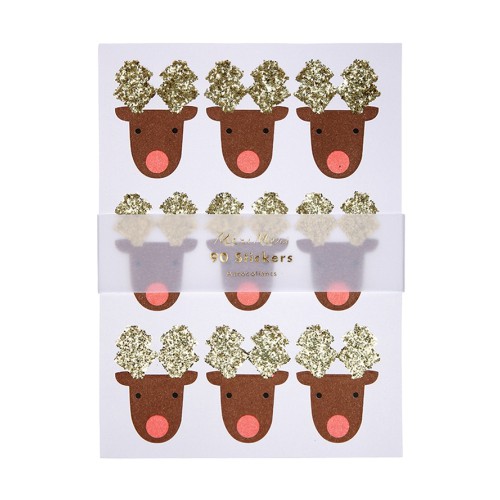 Reindeer Glitter Stickers