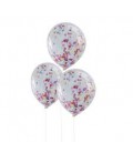 5 Ballons Confetti Party