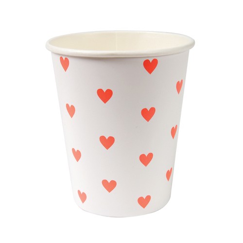 Pink Hearts Pattern Party Cup