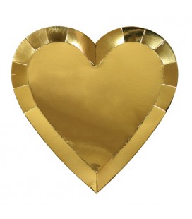 Große goldene Herzteller