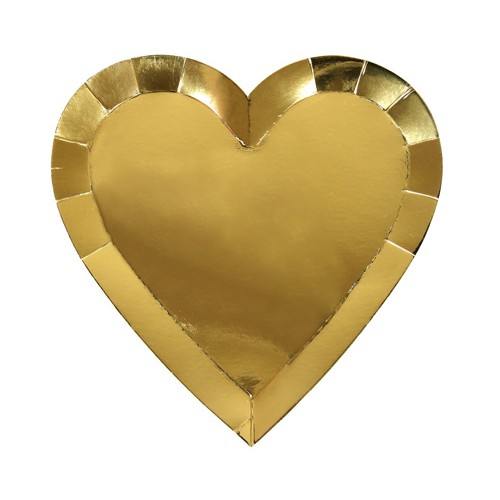 Große goldene Herzteller