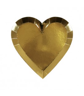 Small Gold Heart Plates