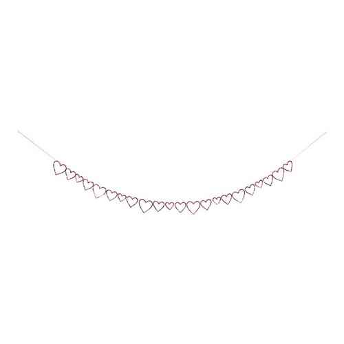 Mini mixed hearts garland