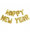 Ballons Mylar Lettres Dorées Happy New Year
