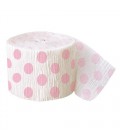 Pink Polka Dots Crepe Streamer