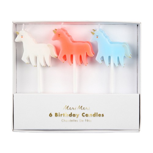 6 Unicorn Candles