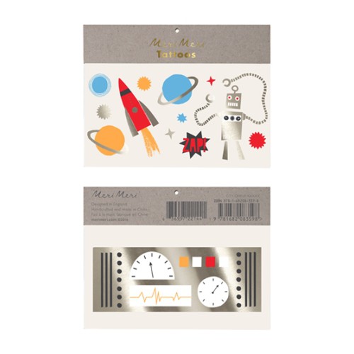 Zap Robot Temporary Tattoos