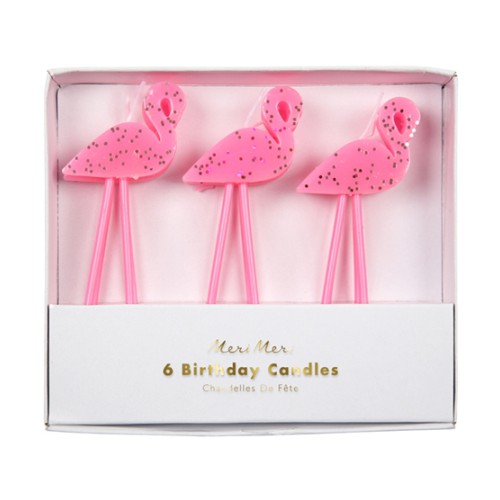 6 Bougies Flamant Rose