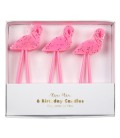 6 Bougies Flamant Rose