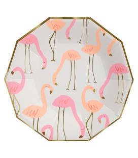 Large Flamingo Pattern Plates