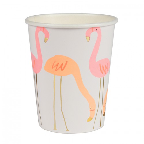 Becher mit Rosa Flamingos