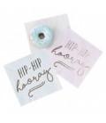 Serviettes Hooray Pastel