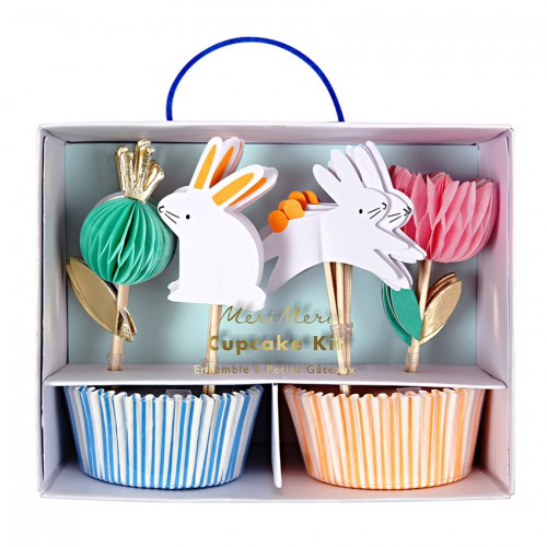Cupcake-Kit Lapin en papier alvéolé