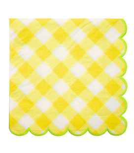 Yellow Gingham Large Napkins