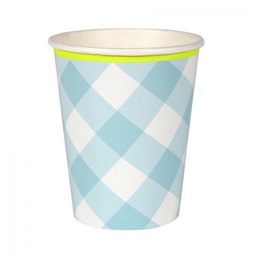 Becher im Blauen Vichy-Muster