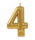 Gold Kerze Nummer 4
