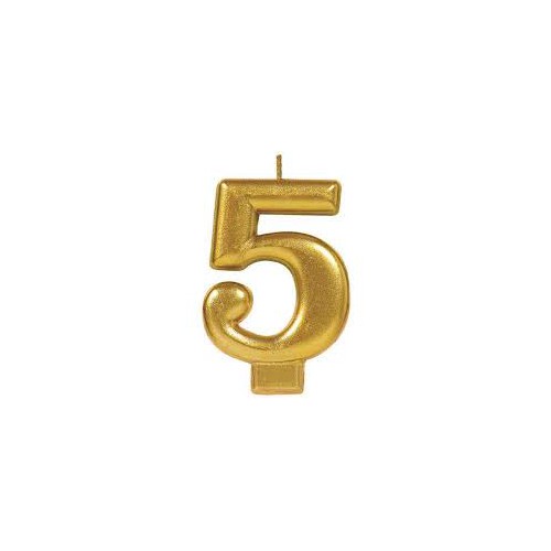 Number 4 Gold Candle