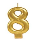 Goldene Kerze Nummer 8