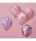 Pink & Purple Marble Balloons