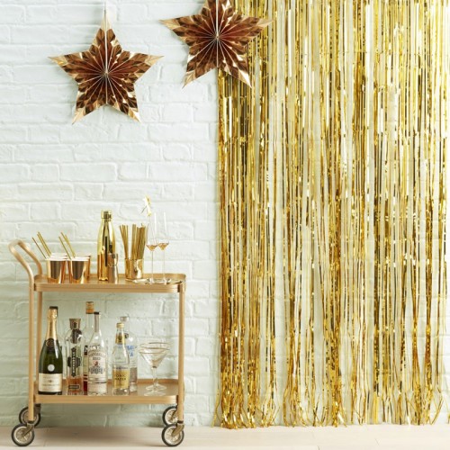 Gold Foil Fringe Curtain