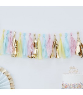 Gold & Pastel Tassel Garland