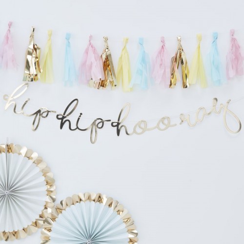 Gold Hip Hip Hooray Garland