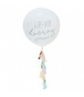 Giant Hooray Balloon with Tassels
