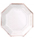 Assiettes à Pois Rose Gold