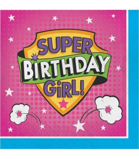 Grandes Serviettes Superhero Girl