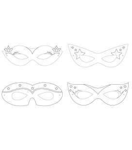 Superhero Girl Masken zum Ausmalen