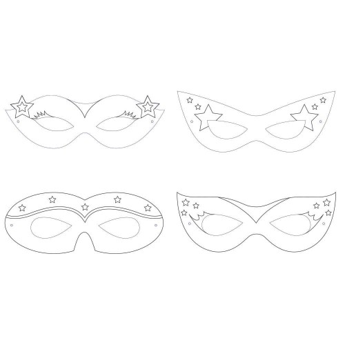 Superhero Girl Masken zum Ausmalen