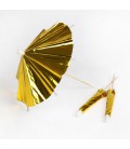 24 Gold Cocktail Umbrellas
