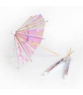 24 Parasols à Cocktail Irisés