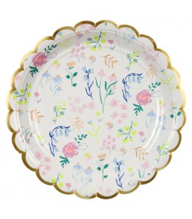 Large Floral Plates