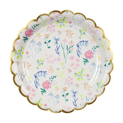Large Floral Plates