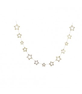 Gold Glitter Stars Mini Garland