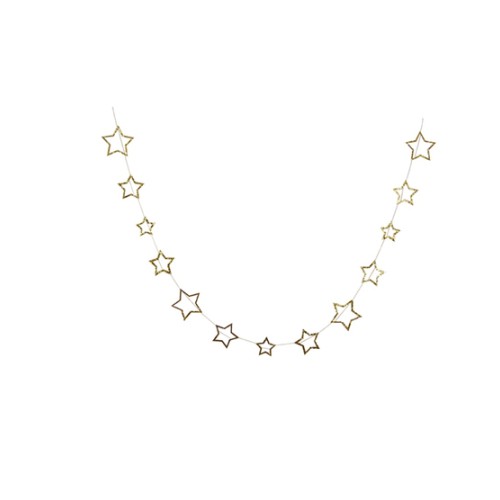 Mini-Guirlande d'étoiles Dorées Pailletées
