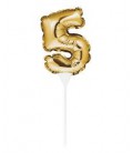 Mini Ballon Doré Cake Topper Chiffre 5